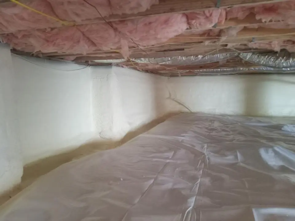 Crawl space encapsulation with closed-cell spray foam for Roof Waterproofing in Norcross